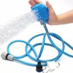 Pulvérisateur de bain en silicone pour animaux de compagnie, tuyau de buse, pommeau de douche pour chien,