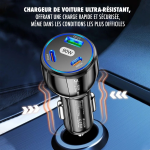 Chargeur de voiture rapide à 3 ports