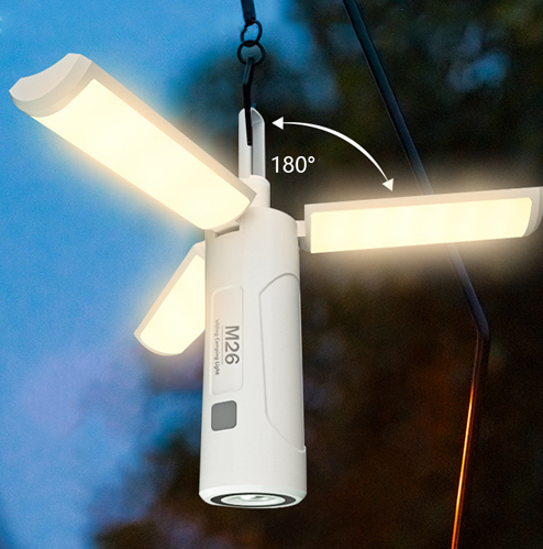 Lampe de camping pliante populaire transfrontalière, éclairage extérieur étanche, lampe de travail portable, lumière d’urgence, voyant d’avertissement