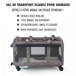 Sac de transport pour chien en maille avec roulettes-10