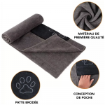 Serviette de séchage pour animaux de compagnie Serviette de bain pour chien ultra-absorbante en microfibre 96*50 cm