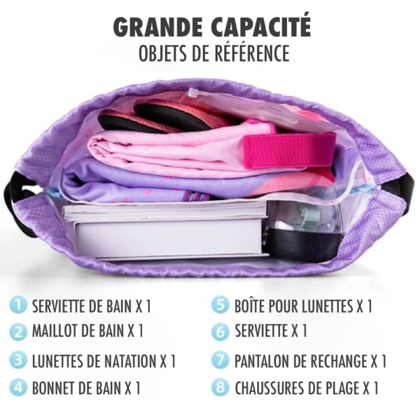 Sac de natation imperméable pour enfants avec dessin animé-5