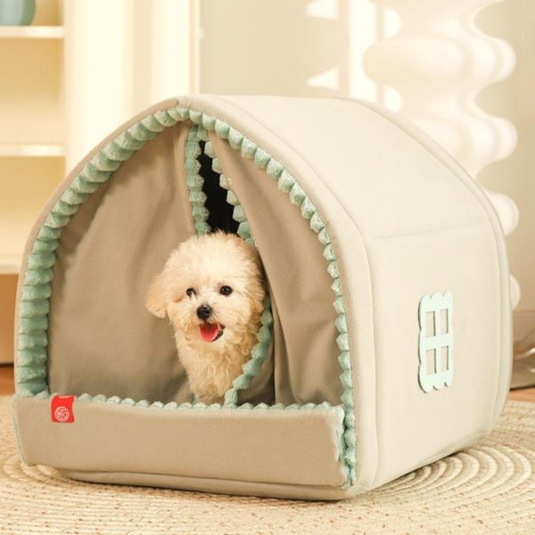 Niche d'hiver portable coupe-vent pour chien et chat