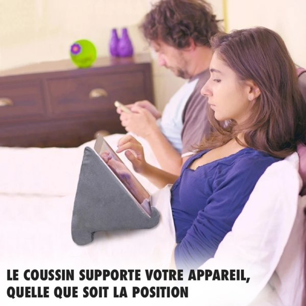 Coussin support multi-angle pour tablette et téléphone