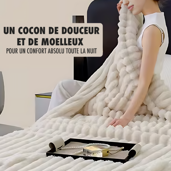 Couverture d’hiver en velours légère et luxueuse pour dortoir et sieste-2