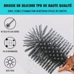 Brosse WC en Silicone avec Support Élégant – Nettoyage Facile, Hygiénique et Design Moderne