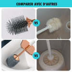 Brosse WC en Silicone avec Support Élégant – Nettoyage Facile, Hygiénique et Design Moderne