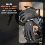 Gants cyclisme doigts à longs antidérapants, anti-chocs et écran tactile pour vélo et moto