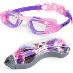 Lunettes de natation anti-buée -rose-et-violet-foncé