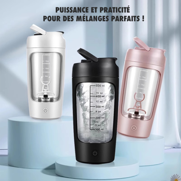 Shaker Protéine Mixeur Électrique Grande Capacité - Idéal pour Smoothies et Boissons Nutritionnelles