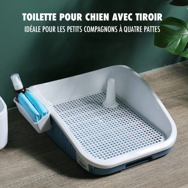 Toilette pour chien à tiroir