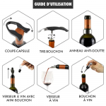 Coffret cadeau d’accessoires pour ouvre-bouteille de luxe