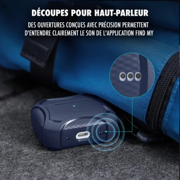 Étui de protection magnétique avec porte-clés pour AirPods Pro 2023:2022