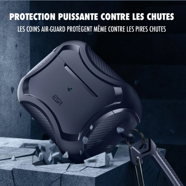 Étui de protection magnétique avec porte-clés pour AirPods Pro 2023:2022