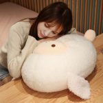 Oreiller en peluche rond en forme de mouton