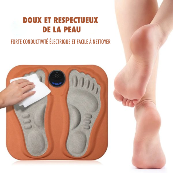 Coussin de massage des pieds 3D rechargeable