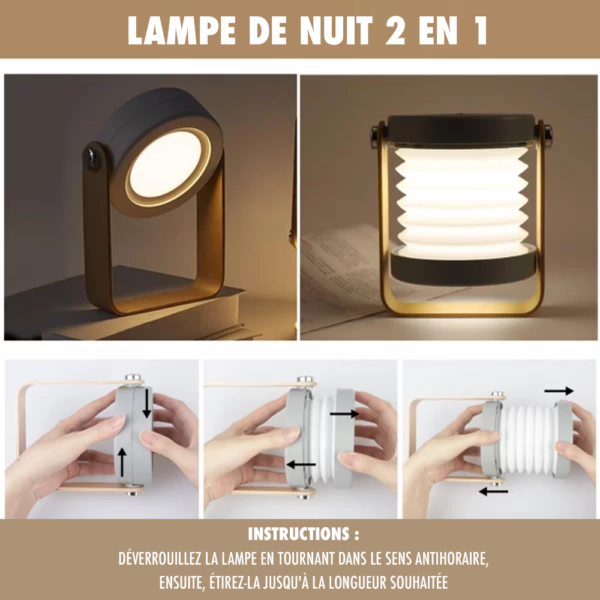 Lanterne LED pliable à intensité variable et tactile-4