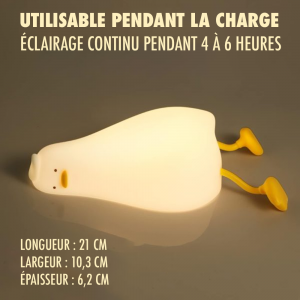 Veilleuse LED rechargeable en forme de canard mignon