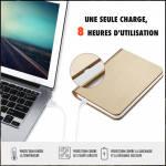 lampe de lecture led pliable en bois