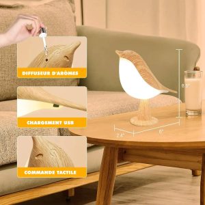 Veilleuse oiseau à activation tactile-1