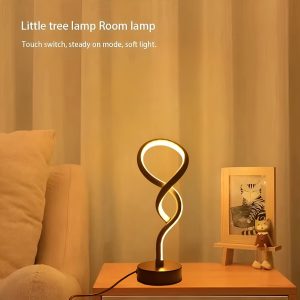 Lampe de table créative en forme de gourde avec variateur tricolore pour la décoration de la chambre
