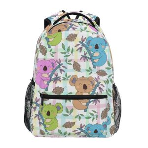 Sac à dos d'école imperméable à imprimé koala pour adolescentes