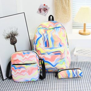 Ensemble de 3 sacs à dos tie-dye pour filles