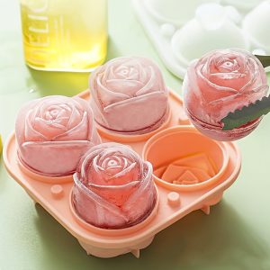 Moule à glaçons en silicone élégant en forme de rose