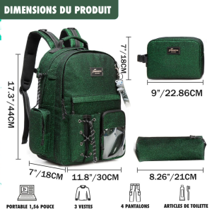 Ensemble de sacs à dos légers et durables pour étudiants et voyageurs