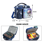 Boîte à lunch à motif univers tendance pour enfants