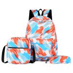 Ensemble de 3 sacs à dos tie-dye pour filles plume