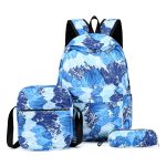 Ensemble de 3 sacs à dos tie-dye pour filles vague mer