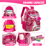 Ensemble sac à dos en PVC transparent pour filles