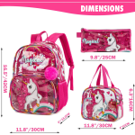 Ensemble sac à dos en PVC transparent pour filles-6