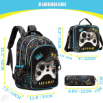 Ensemble sac à dos léger pour garçon avec sac à lunch et trousse