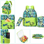 Ensemble sac à dos polyvalent pour garçon avec boîte à lunch-4