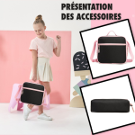 Sac à dos multi-poches pour fille avec sac à lunch et trousse