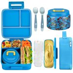 boîtes à lunch Bento pour enfants avec récipient isotherme bleu