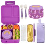 boîtes à lunch Bento pour enfants avec récipient isotherme violet